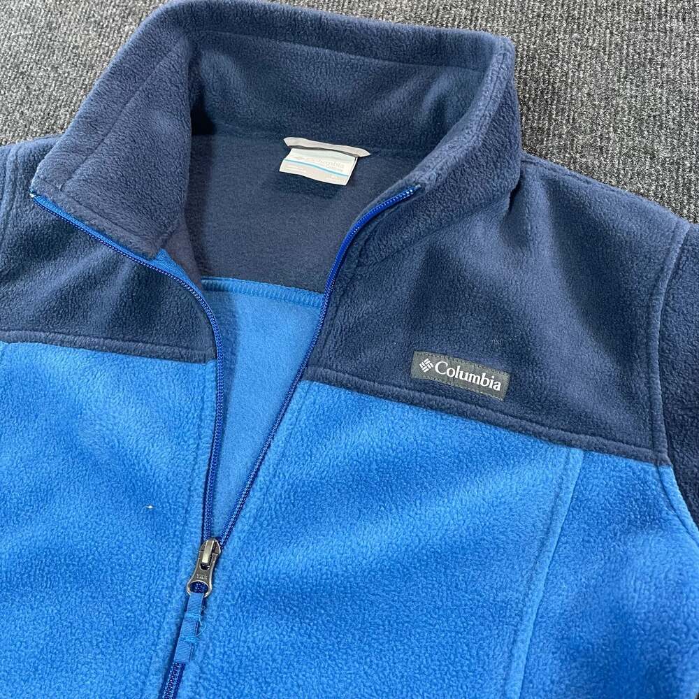 Columbia Boys' Steens Mountain II Full Zip Blue Fleece Jacket Size XL